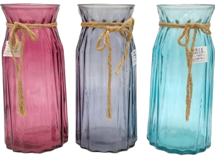 VIVA Ormond 6841665 Glass Vase, Assorted, 24 cm