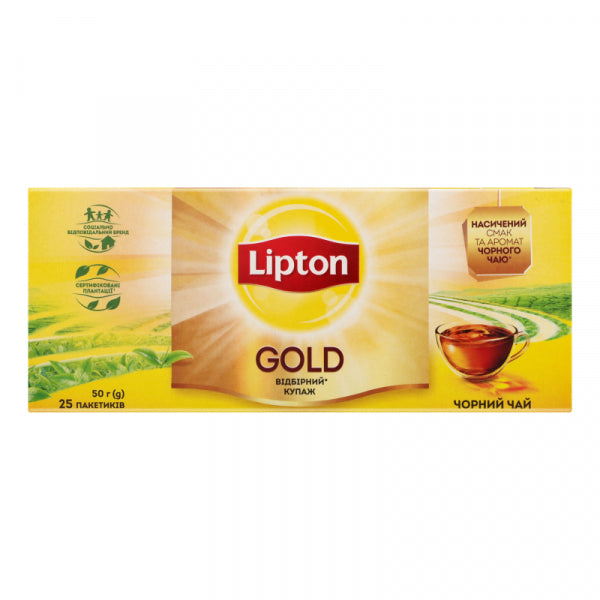 Lipton Gold Black Tea Bags 25 pcs 50 g
