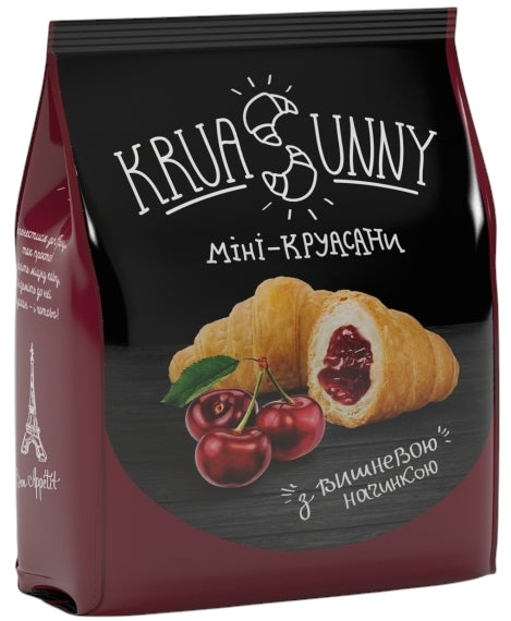 Kruasunny Cherry-Filled Mini Croissants, 185 g