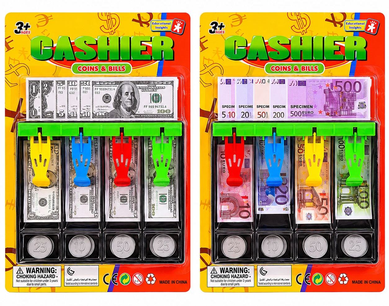 Money Play Set 929-066 with Banknotes, Coins & Cash Register