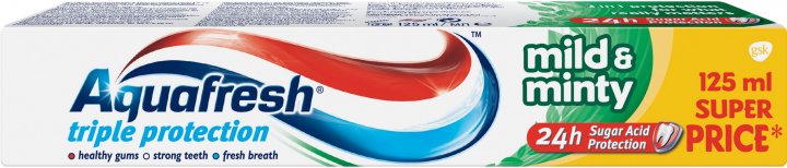 Aquafresh Mild & Minty Toothpaste, 125 mL