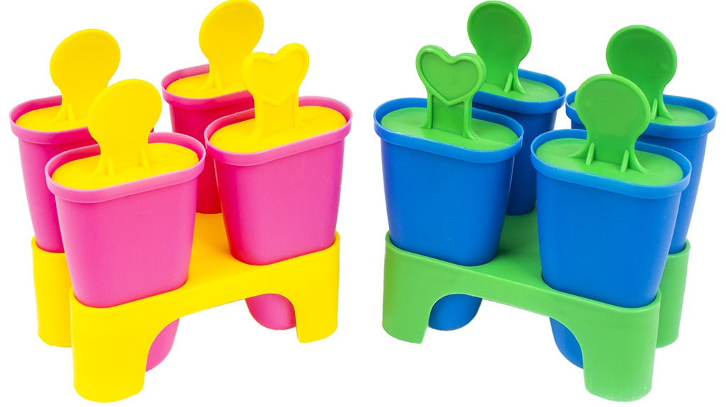 Stenson R21144 Plastic Ice Pop Mold, 4 pcs