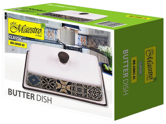 Maestro MR-20005-45 Ceramic Butter Dish - Image 3