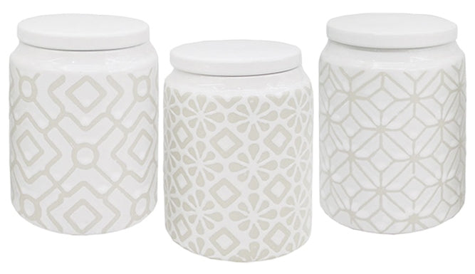 Maestro MR20033-03CS Ceramic Canister Set, 3 pcs