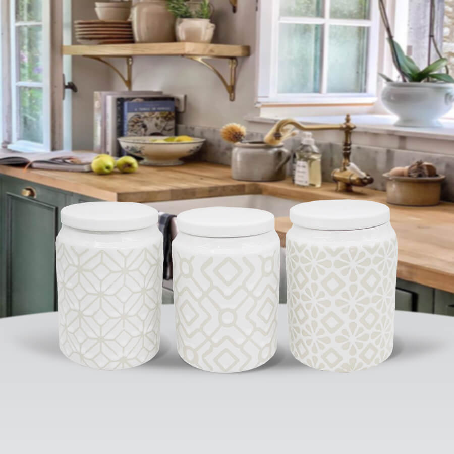 Maestro MR20033-03CS Ceramic Canister Set, 3 pcs - Image 2
