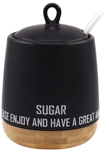 Maestro MR-20029-09 Ceramic Sugar Bowl with Spoon, 300 mL