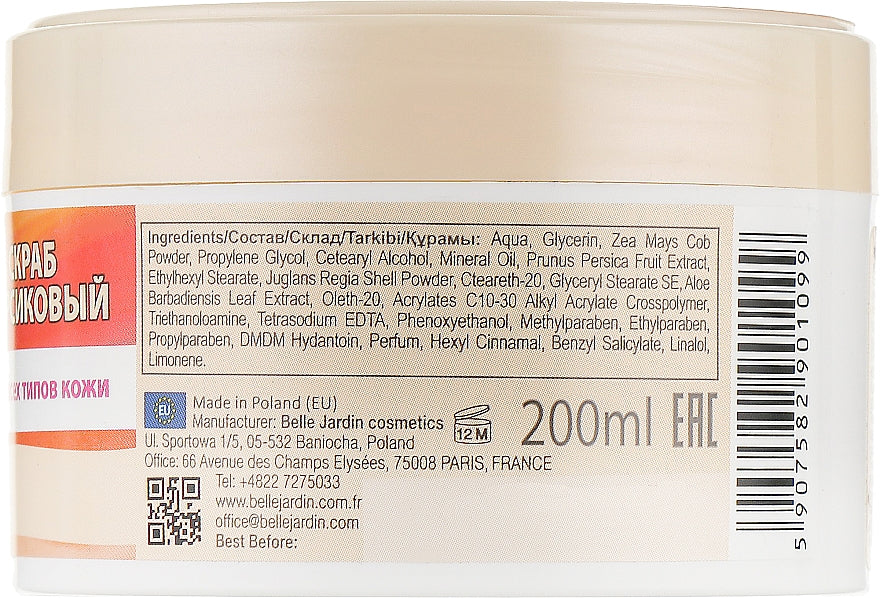 Belle Jardin Spa Naturelle Peach Face Scrub, 200 mL - Image 3