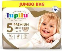 Lupilu Premium Jumbo Bag 5 Baby Diapers, 78 pcs, 11-23 kg