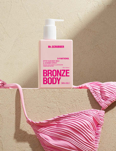Mr.Scrubber Bronze Body After-Sun Milk with D-Panthenol & Shimmer Effect, 250 mL - Image 2