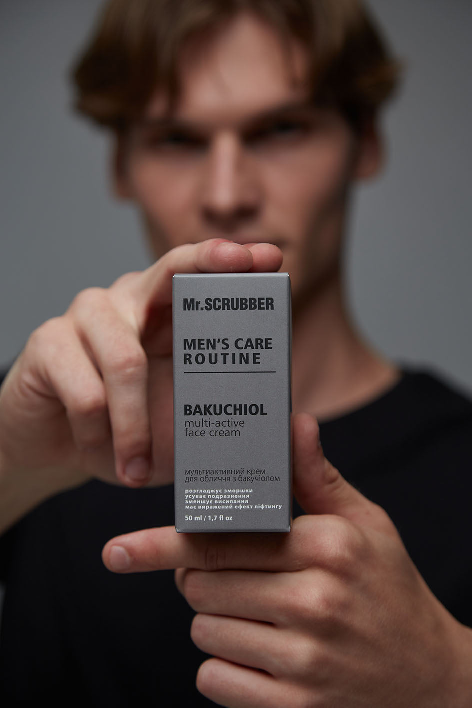 Mr.Scrubber Men's Care Routine Multi-Active Face Cream with Bakuchiol, 50 mL - Image 3
