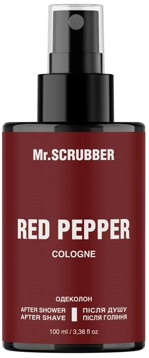 Mr.Scrubber Red Pepper After-Shower & Aftershave Cologne, 100 mL