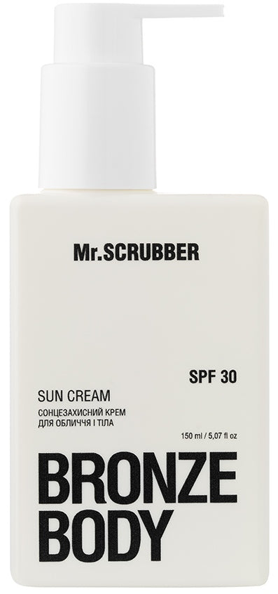 Mr.Scrubber Bronze Body SPF 30 Face & Body Sunscreen Cream, 150 mL