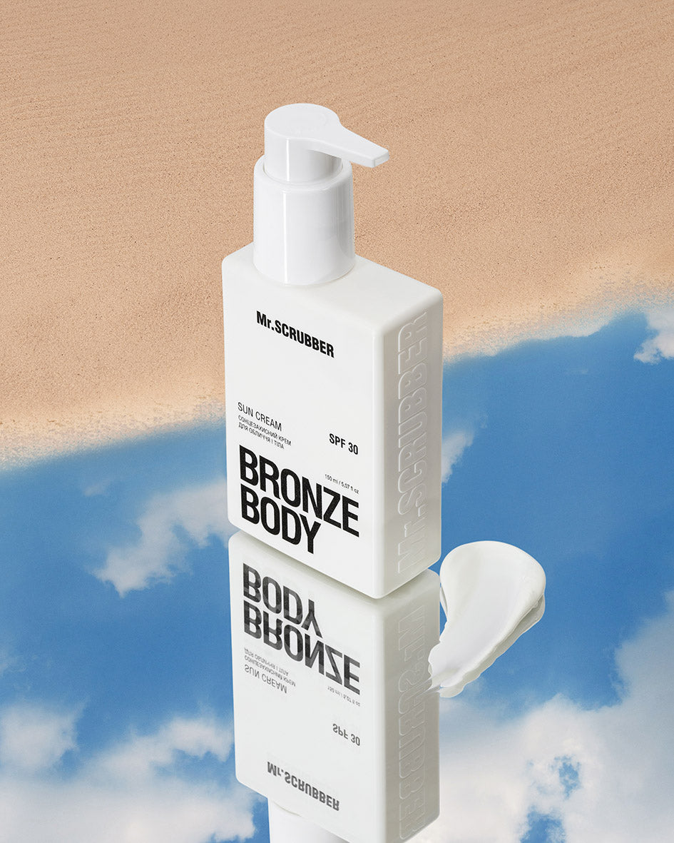 Mr.Scrubber Bronze Body SPF 30 Face & Body Sunscreen Cream, 150 mL - Image 2