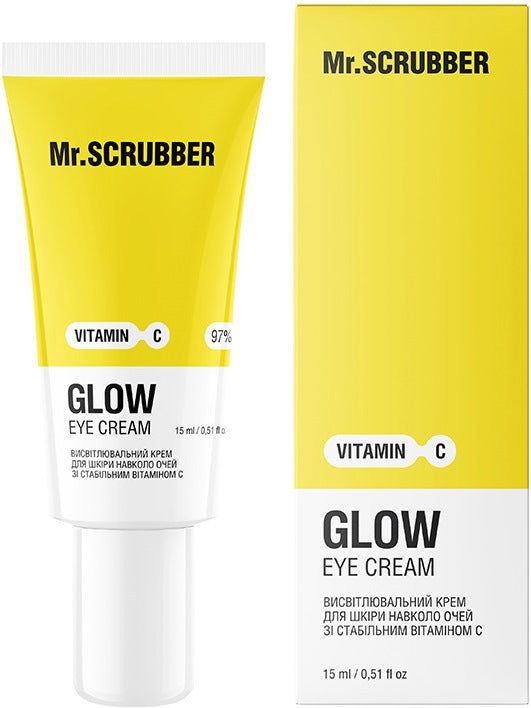 Mr. Scrubber Glow Vitamin C Brightening Eye Cream with Stable Vitamin C, 15 mL