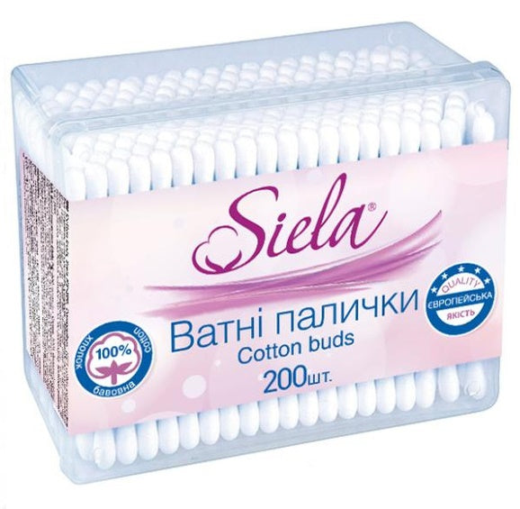 Siela Cotton Swabs, Box, 200 pcs