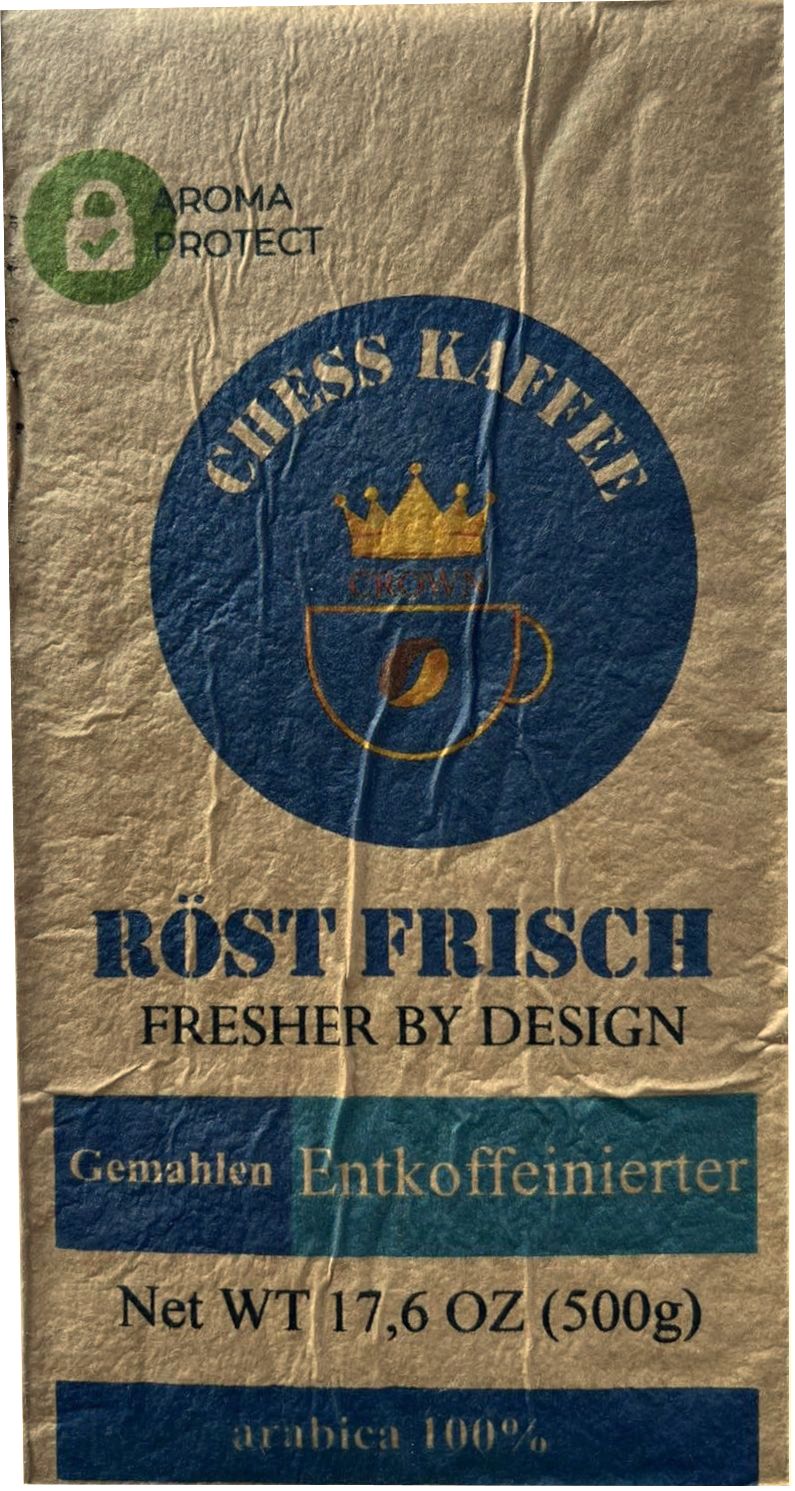 Chess Kaffee Caffeine-Free Ground Coffee, 500 g