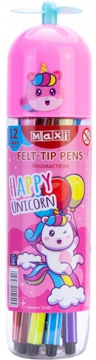 Unicorn Maxi 15240 Markers, 12 Colors