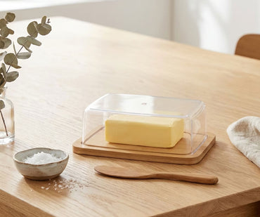 Ardesto AR0918 Midori Butter Dish with Bamboo & Plastic, 19 x 12.5 x 6 cm - Image 2