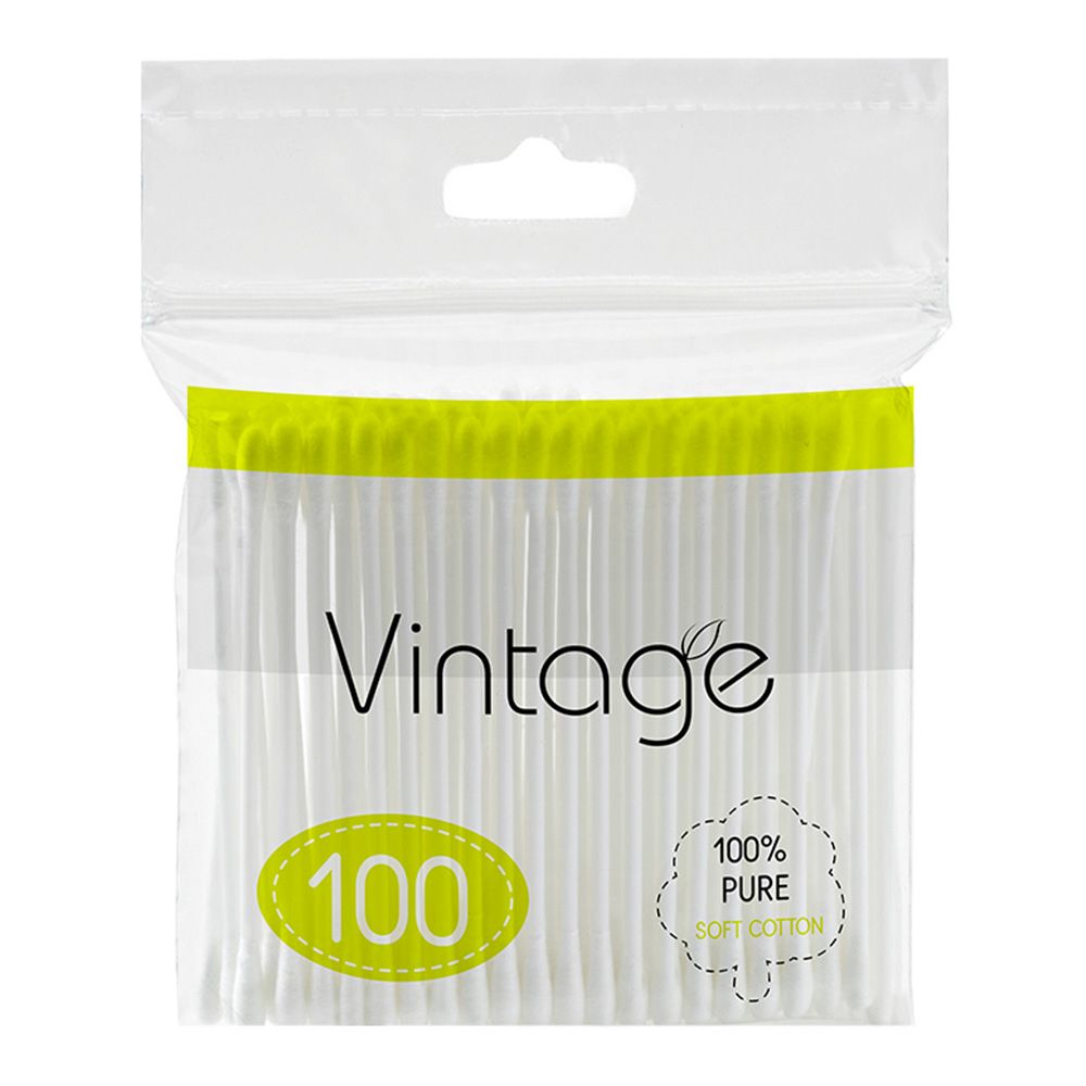 Vintage Cotton Swabs, Bag, 100 pcs