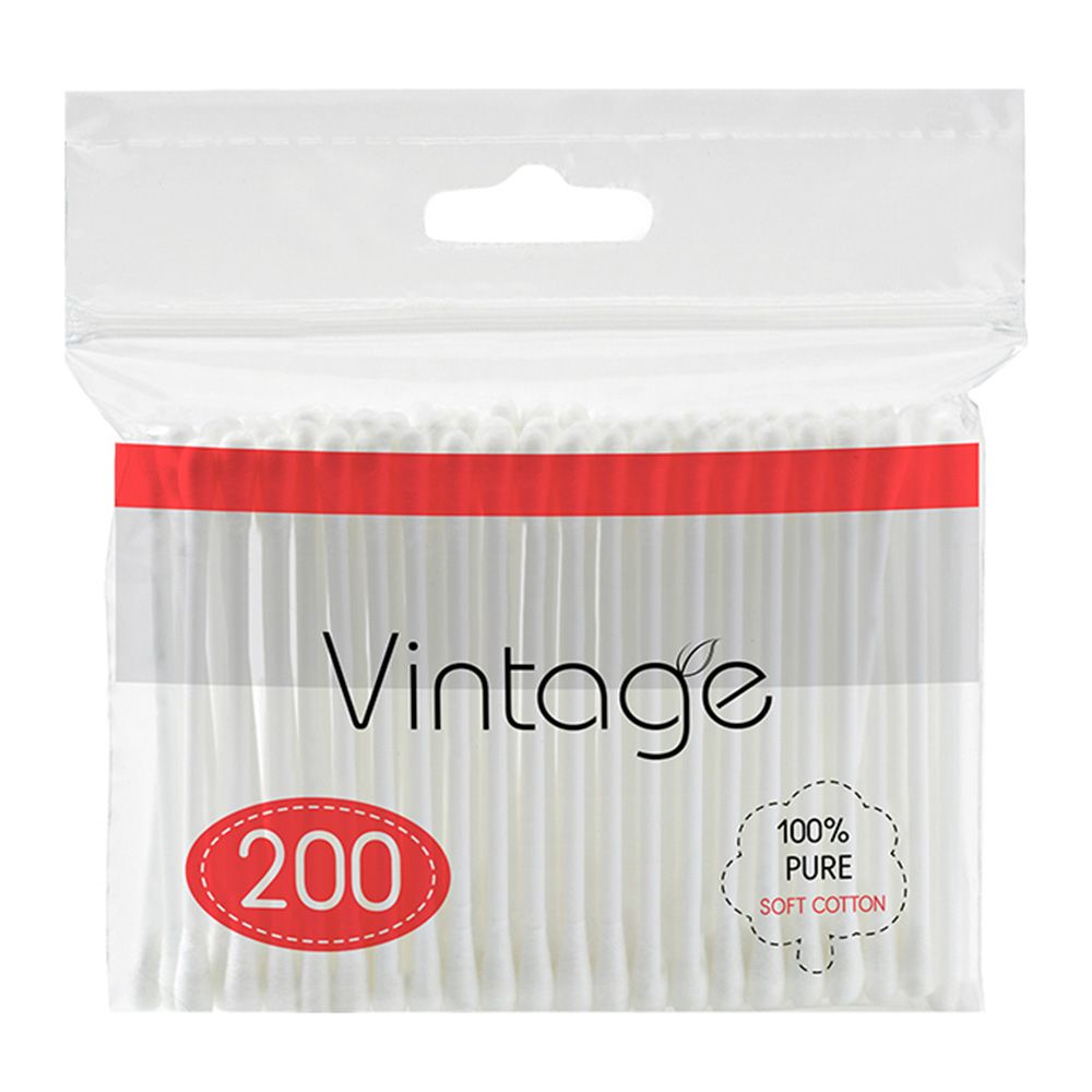 Vintage Cotton Swabs, Bag, 200 pcs