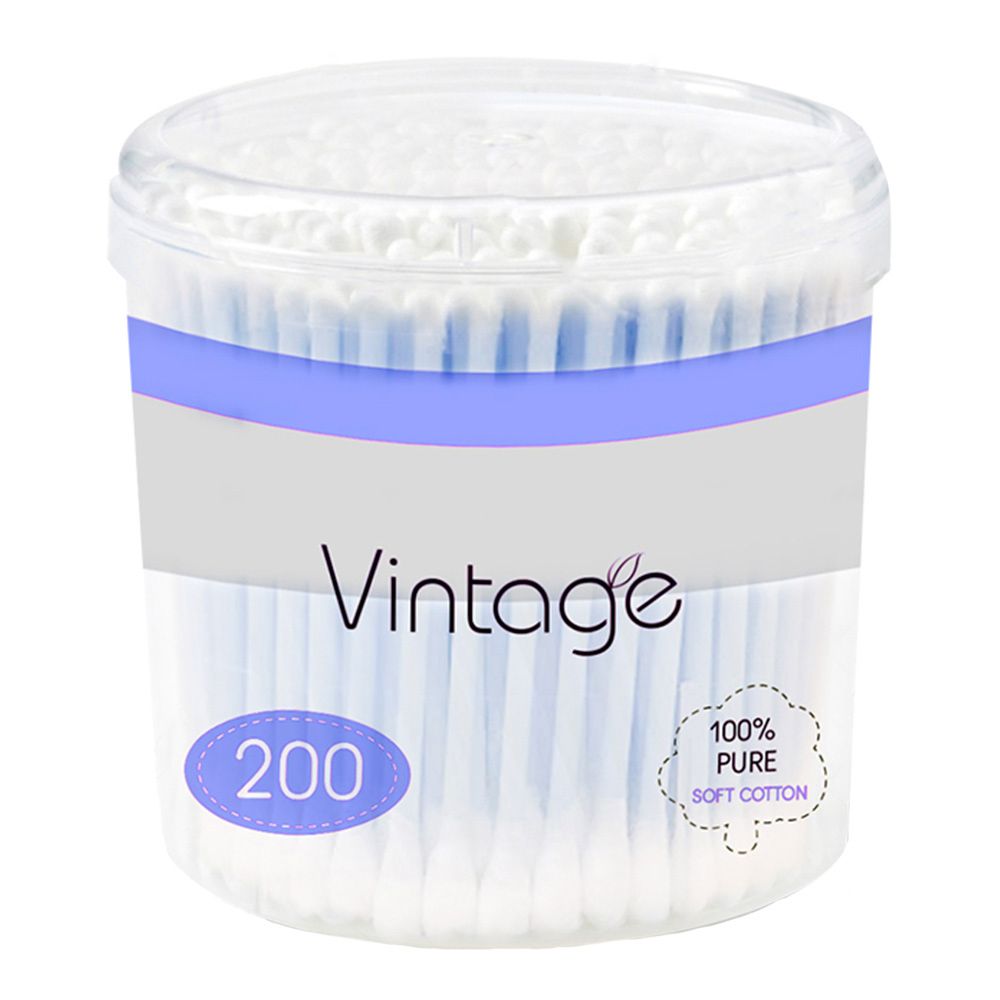 Vintage Cotton Swabs, Box, 200 pcs