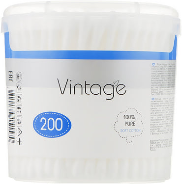 Vintage Cotton Swabs, Box, 200 pcs - Image 2