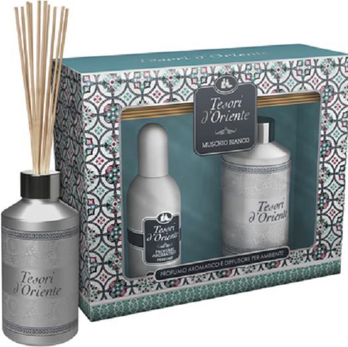 Tesori d'Oriente Men's Gift Set: Perfume 100 mL + Reed Diffuser 250 mL