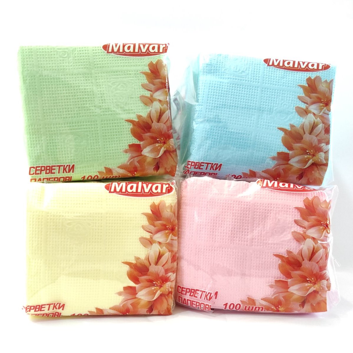 Malvar Mixed Color Table Napkins, 100 pcs