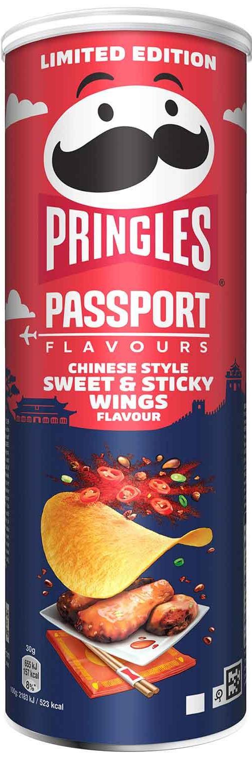 Pringles Chinese Style Sweet & Sticky Wings Potato Chips, 165 g