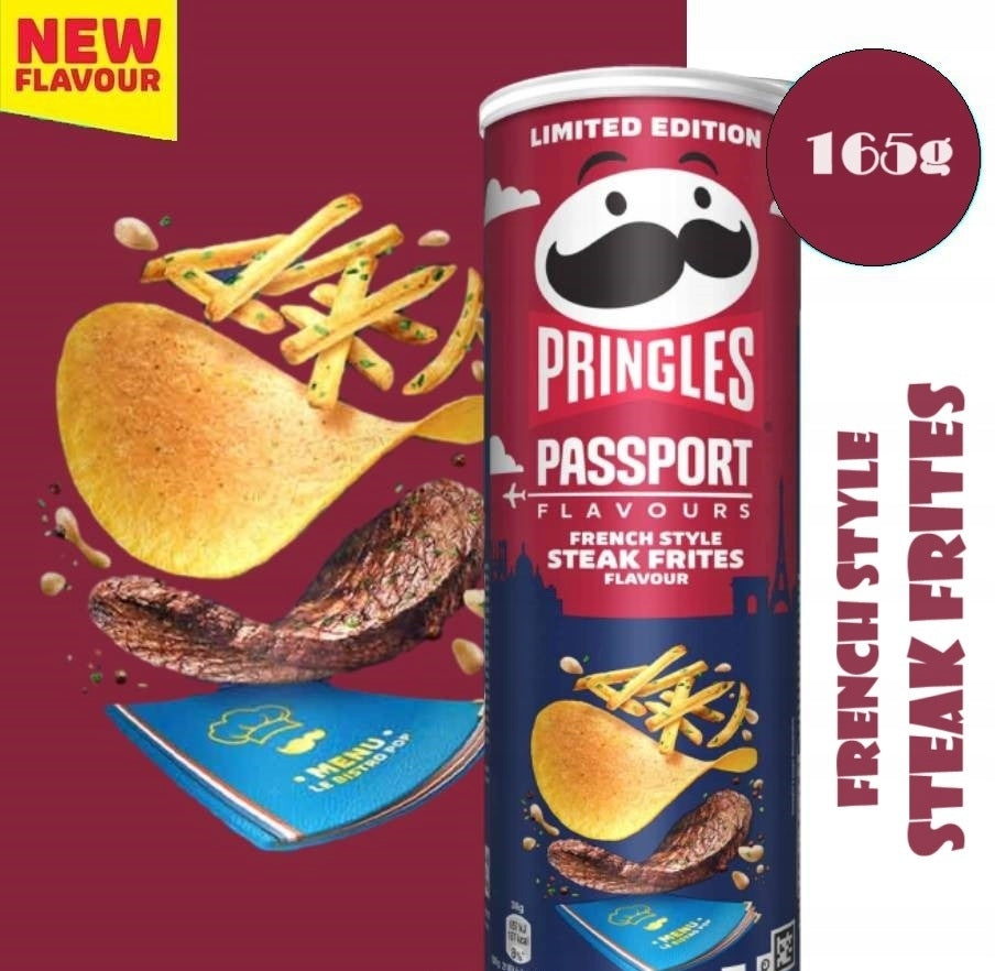 Pringles French Style Steak Frites Potato Chips, 165 g - Image 2