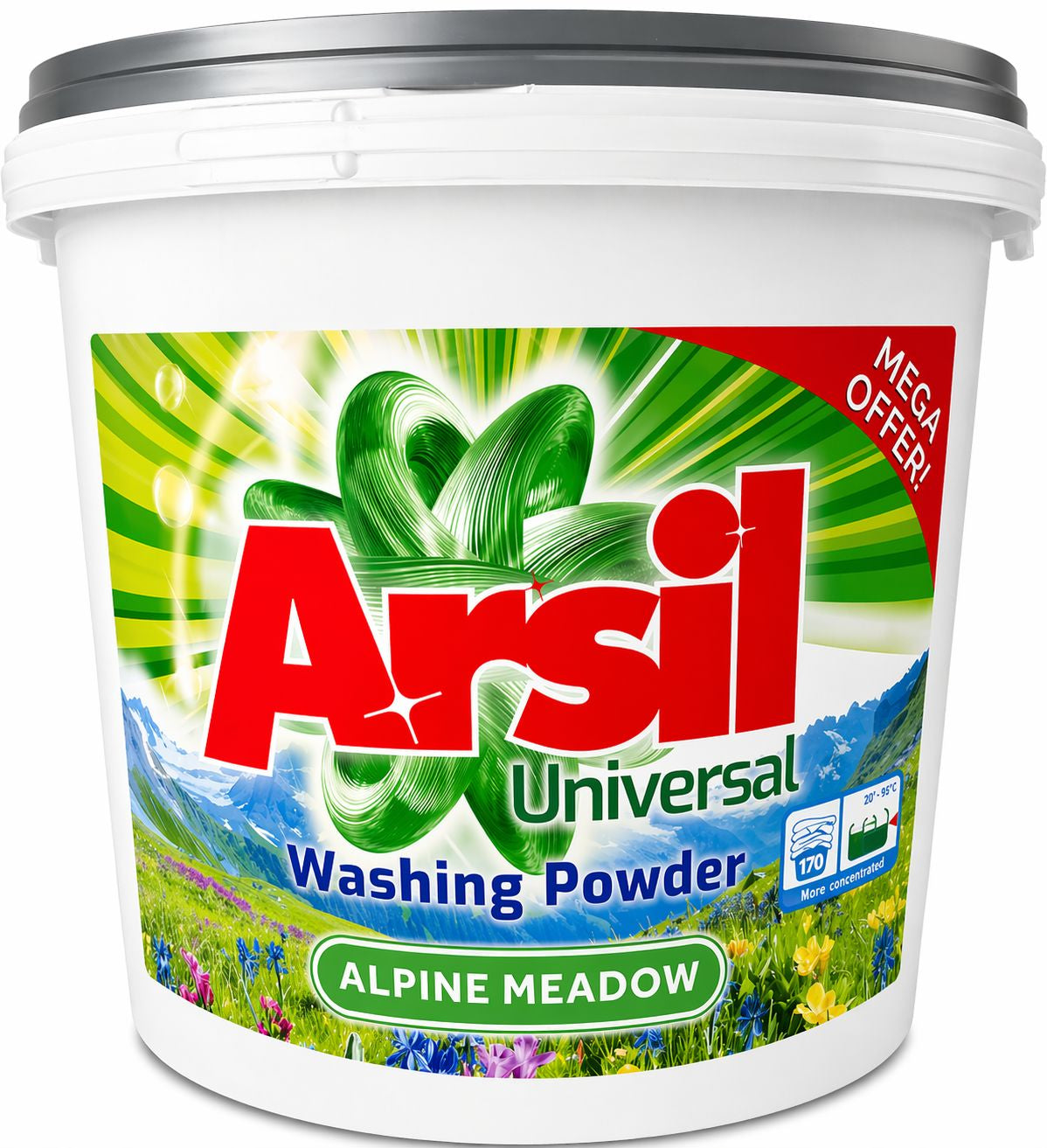 Arsil Universal Laundry Detergent Powder Bucket, 10 kg