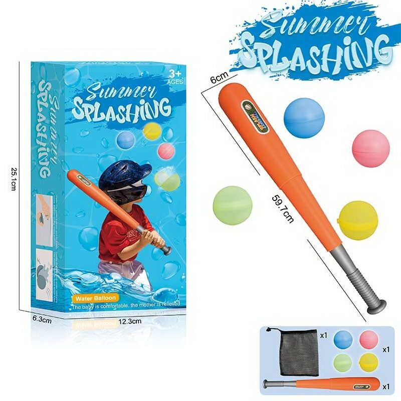 BZ010 Baseball Set with Bat & Bag, 4 Water Balls