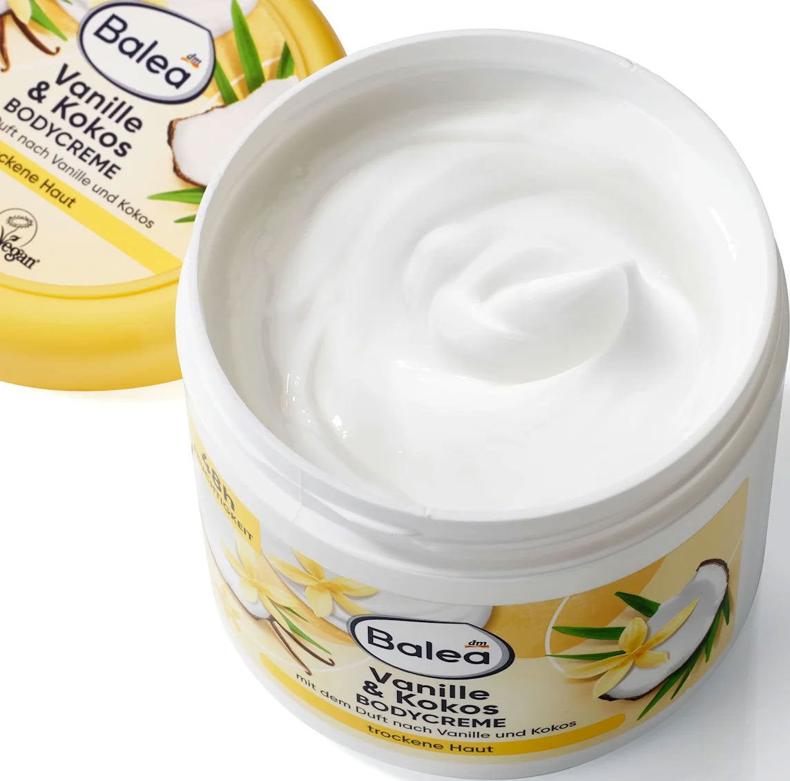Balea Vanilla & Coconut Body Cream for Dry Skin, 500 mL - Image 3