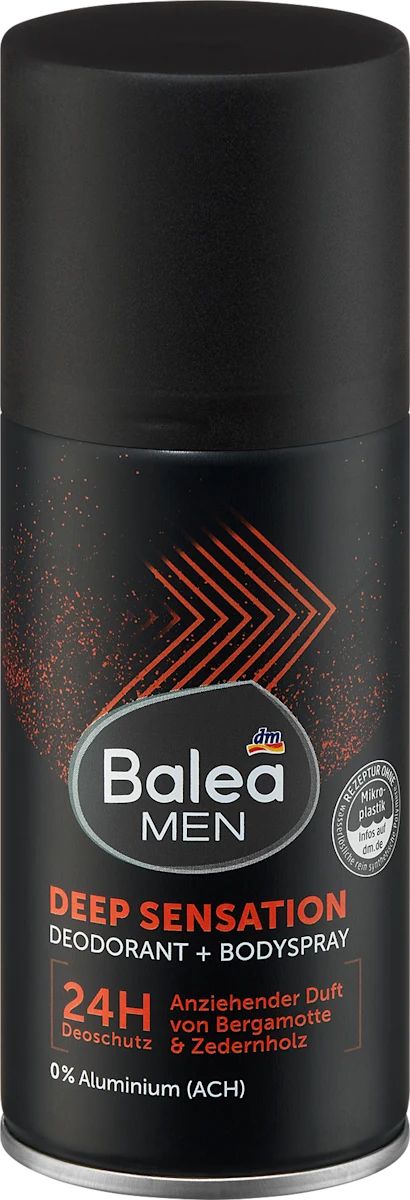 Balea Deep Sensation Men's Deodorant Spray, 150 mL