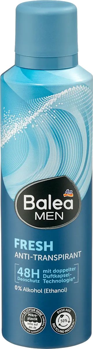 Balea Fresh Men's Deodorant Spray, 200 mL