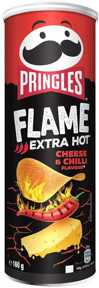 Pringles Cheese & Chilli Extra Hot Potato Chips, 160 g