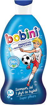 Bobini Kids Super Footballer Kids 3-in-1 Shampoo, Shower Gel & Foam, 330 mL