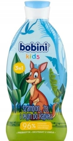 Bobini Kids Kangaroo Kids 3-in-1 Shampoo, Shower Gel & Foam, 330 mL