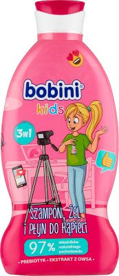 Bobini Kids Little Blogger Kids 3-in-1 Shampoo, Shower Gel & Foam, 330 mL