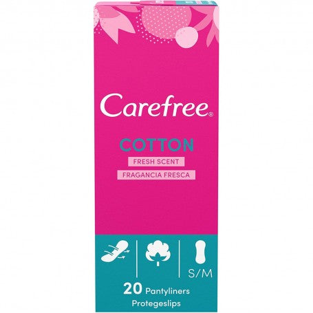 Carefree Cotton Daily Panty Liners, 20 pcs