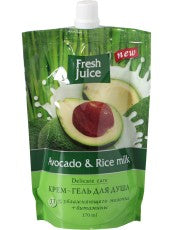Fresh Juice Avocado-Rice Milk Shower Gel, 170 mL