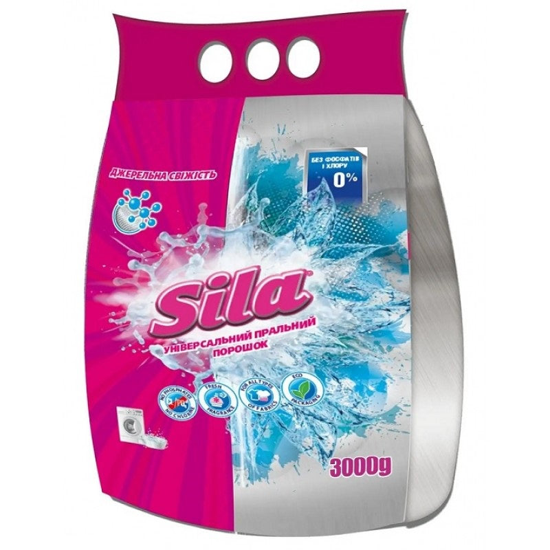 Sila Spring Water Freshness Universal Laundry Detergent Powder, 3 kg