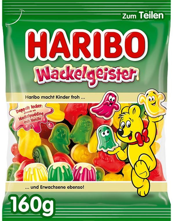 Haribo Wobbly Ghost Gummies, 160 g