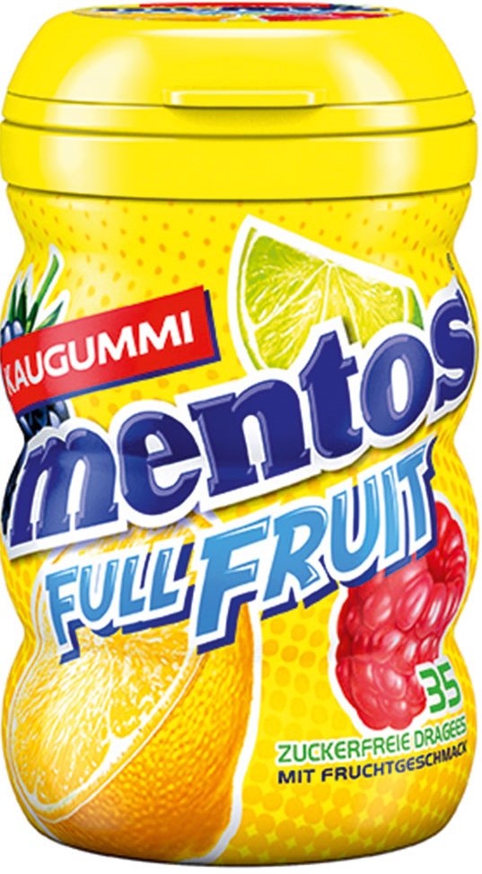 Mentos Full Fruit Chewing Gum in Jar, 35 pcs