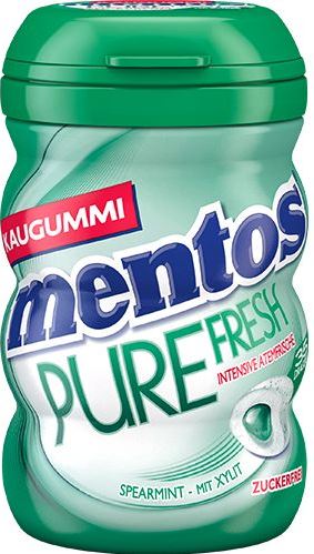 Mentos Pure Fresh Spearmint Chewing Gum in Jar, 35 pcs
