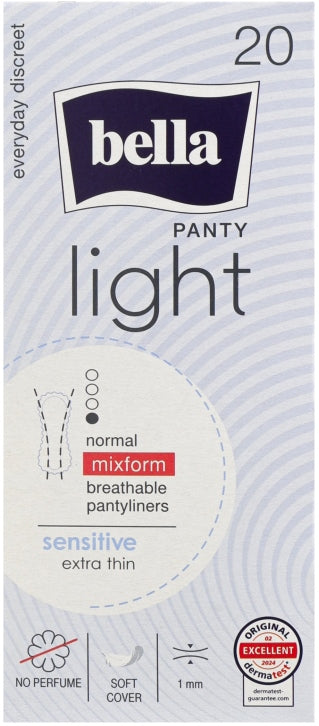 Bella Sensitive Panty Liners, 20 pcs