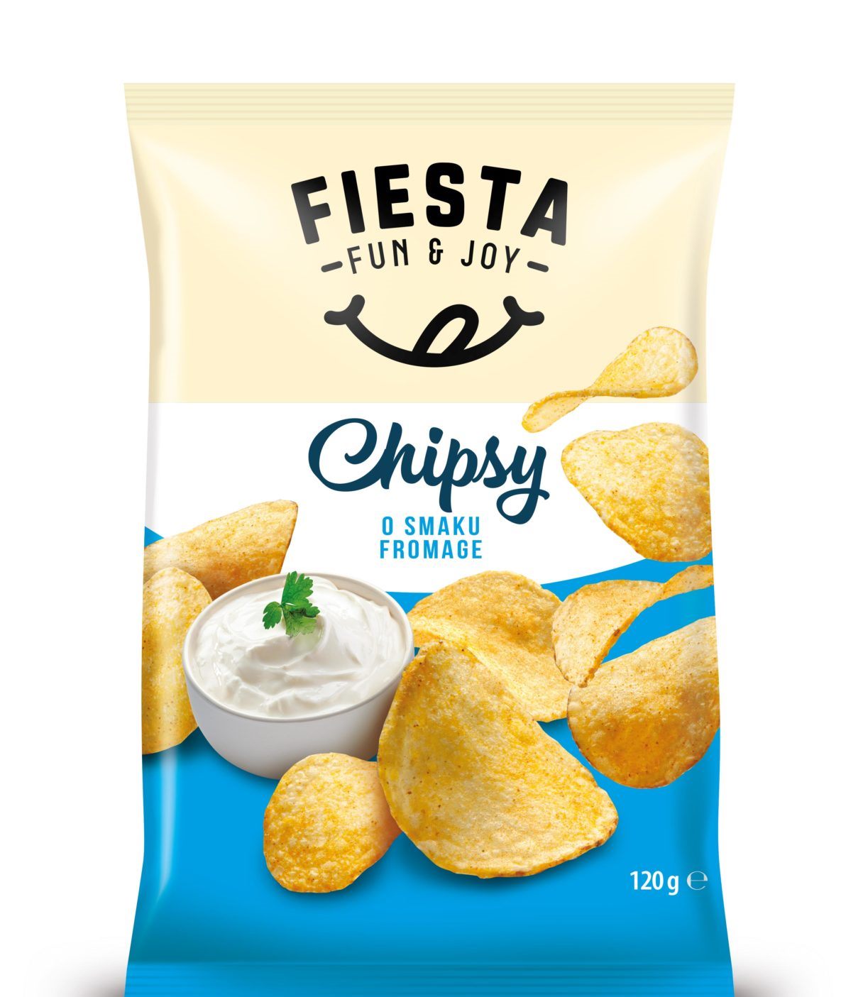 Fiesta Cheese-Flavored Potato Chips, 120 g