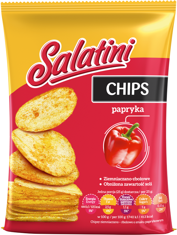 Salatini Paprika Potato Chips, 25 g
