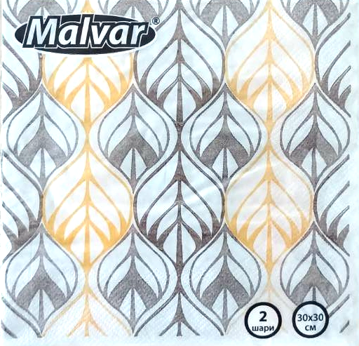 Malvar Abstract 2-Ply Table Napkins, 40 pcs, 30 x 30 cm