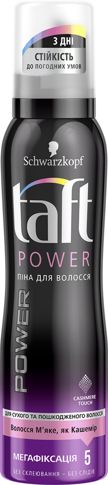 Taft Three Weather Power Cashmere Softness (Hold 5) Hair Mousse, 150 mL